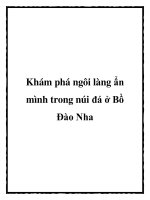 Khám phá ngôi làng ẩn mình trong núi đá ở Bồ Đào Nha ppt