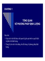 PHƯƠNG PHÁP ĐỊNH LƯỢNG