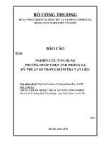 Nghiên cứu ứng dụng phương pháp chụp ảnh phóng xạ kỹ thuật số trong kiểm tra vật liệu