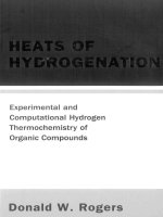 heats of hydrogenation experimental and computational hydrogen thermochemistry of organic compounds