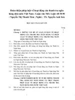 luận văn thạc sỹ - hoàn thiện hệ thống pháp luật về hoạt động của thanh tra ngân hàng nàh nước việt nam