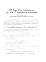 sử dụng tính chất ánh xạ để giải phươngg trình hàm - nguyễn đình thức