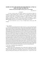 Nghiên cứu phát hiện nguồn gen kháng bệnh bạc lá phục vụ công tác chọn tạo giống lúa doc
