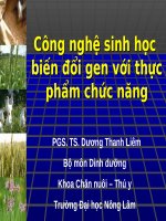 Công nghệ sinh học biến đổi gen với thực phẩm chức năng pot