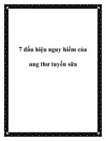 7 dấu hiệu nguy hiểm của ung thư tuyến sữa pot