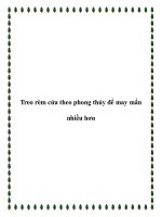 Treo rèm cửa theo phong thủy để may mắn nhiều hơn potx