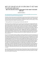 MỘT SỐ VẤN ĐỀ XÃ HỘI VÀ DÂN SINH Ở VIỆT NAM TỪ ĐỔI MỚI ĐẾN NAY pptx