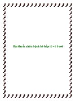 Bài thuốc chữa bệnh hô hấp từ vỏ bưởi ppt