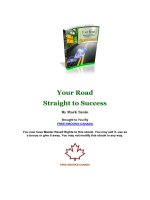 YOUR ROAD STRAIGHT TO SUCCESS