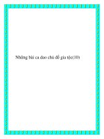 15 bài ca dao dân ca chủ đề truyền thống gia tộc doc