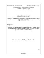 nghiên cứu biện pháp quản lý ruồi hại quả thanh long trên diện rộng nhằm nâng cao chất lượng sản phẩm quả xuất khẩu tại bình thuận