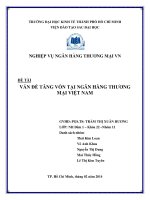 Vấn đề tăng vốn tại ngân hàng thương mại Việt Nam