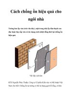 Cách chống ồn hiệu quả cho ngôi nhà docx