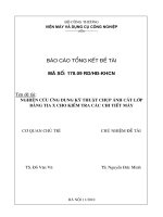 Đề tài : Nghiên cứu ứng dụng kỹ thuật chụp ảnh cắt lớp bằng tia x cho kiểm tra các chi tiết máy