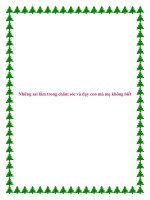 Những sai lầm trong chăm sóc và dạy con mà mẹ không biết pptx