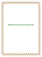 Bài thuốc trị bệnh gan từ cây nhân trần pptx