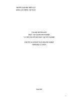 Hướng dẫn thực tập và viết chuyên đề thực tập tốt nghiệp chuyên ngành kế toán