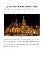 Lý do nên du lịch Myanmar hè này pot