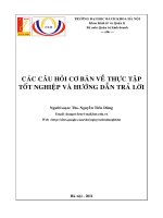 Câu hỏi trả lời thực tập tốt nghiệp