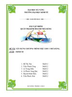 Xây dựng chương trình tiệc cho 1 nhà hàng