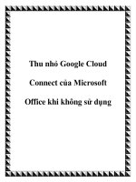 Thu nhỏ Google Cloud Connect của Microsoft Office khi không sử dụng doc