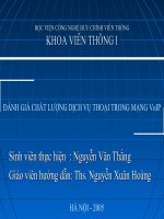 slide trình bày đánh giá chất lượng cuộc gọi thoại trong mạng voip