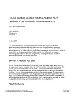 Reuse existing C Code with Android NDK