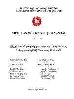 một số giải pháp phát triển hoạt động của hàng không giá rẻ tại việt nam trong 10 năm tới