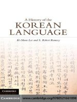 12 a history of the korean language
