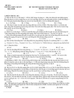 ĐỀ  THI THỬ ĐẠI HỌC NĂM HỌC 2012-2013  BẮC NINH VẬT LÍ LẦN THỨ 3