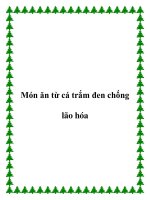 Món ăn từ cá trắm đen chống lão hóa ppt