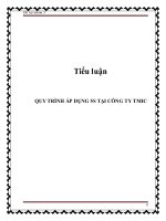 Quy trình áp dụng công cụ 5s tại công ty TMIC