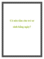 Có nên tắm cho trẻ sơ sinh hằng ngày? pdf