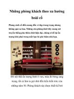 Những phòng khách theo xu hướng hoài cổ pot