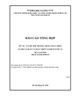 Vấn đề môi trường trong phát triển xã hội và quản lý phát triển xã hội ở nước ta đến năm 2020