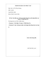 Tìm hiểu quy trình giao nhận hàng hóa xuất nhập khẩu của công ty TNHH hoài ân