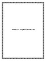 Thiết kế cho nhà phố diện tích 27m2 pptx