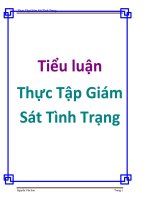 Tiểu luận thực tập giám sát tình trạng