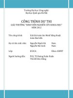 Giải bài toán tìm Motif bằng thuật toán đàn kiến