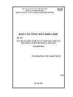 Xây dựng công nghệ xử lý nước rác cho các bãi chôn lấp qui mô thị xã, thị trấn
