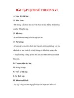 BÀI TẬP LỊCH SỬ CHƯƠNG VI potx