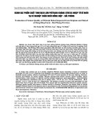 ĐÁNH GIÁ PHẨM CHẤT TINH DỊCH LỢN PIÉTRAIN KHÁNG STRESS NHẬP TỪ BỈ NUÔI TẠI XÍ NGHIỆP CHĂN NUÔI ĐỒNG HIỆP - HẢI PHÒNG pdf