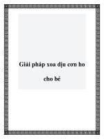 Giải pháp xoa dịu cơn ho cho bé pot