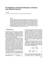 The Estimation of Mechanical Properties of Polymers from Molecular Structure ppt