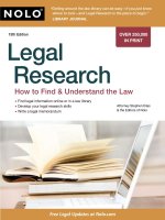 legal research, how to find and understand the law 15th (2009)
