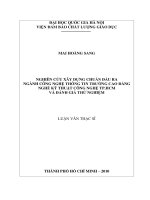 Nghiên cứu xây dựng chuẩn đầu ra ngành công nghệ thông tin trường Cao đẳng Nghề Kỹ thuật Công nghệ TP. HCM và đánh giá thử nghiệm