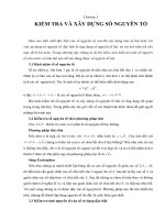 Tài liệu Kỹ thuật lập trình - Chương 3: Kiểm tra và xây dựng số nguyên tố