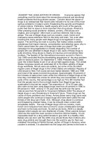 against the illegalization of drugs