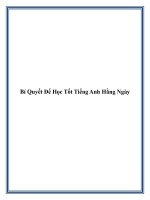 Bí Quyết Để Học Tốt Tiếng Anh Hằng Ngày. doc