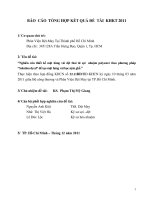 Nghiên cứu thiết kế mặt hàng vải dệt thoi từ sợi nhuộm polyester theo phương pháp 'sulution dyed' để tạo mặt hàng vải bọc nệm ghế